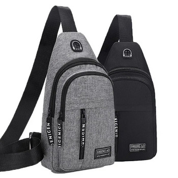 Пътнически мъжки чанти USB чанта за гърди Дизайнерски чанти Messenger Crossbody Чанти водоустойчива чанта през рамо Диагонален пакет Спортна гръбна раница