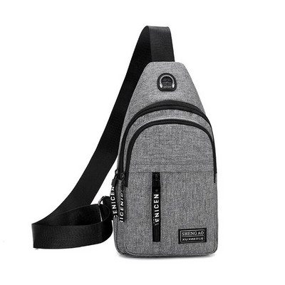 Genți de mână pentru bărbați de călătorie Geantă pentru piept USB Genți de designer Messenger Genți de umăr rezistente la apă Pachet în diagonală Rucsac sport