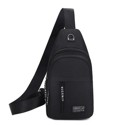 Genți de mână pentru bărbați de călătorie Geantă pentru piept USB Genți de designer Messenger Genți de umăr rezistente la apă Pachet în diagonală Rucsac sport