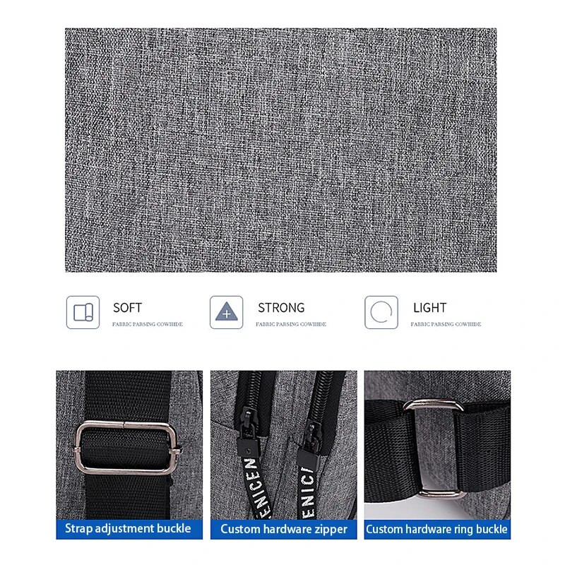 Ανδρικές τσάντες ταξιδιού USB Τσάντα στήθους Designer Messenger Τσάντες χιαστί αδιάβροχες τσάντες ώμου Διαγώνιο πακέτο Αθλητικό πακέτο πλάτης