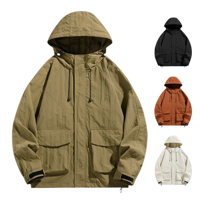 Pánska pracovná bunda, ležérna, vetruodolná, trendová, všestranná bunda, ľahká, vetruodolná, termo oblečenie pre mužov