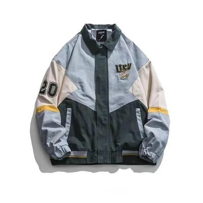 High Street Varsity Μπουφάν Ανδρικά Γυναικεία Κέντημα Συνονθύλευμα Loose Pilot Παλτό Άνοιξη Φθινόπωρο Hip Hop Κορεάτικη Μόδα Unisex