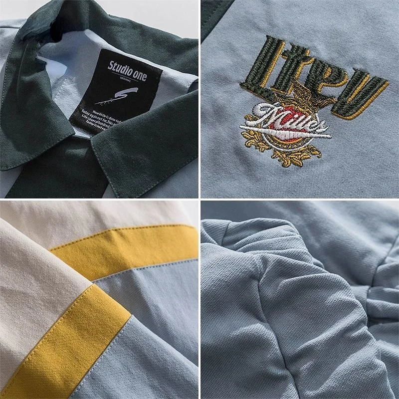 High Street Varsity Μπουφάν Ανδρικά Γυναικεία Κέντημα Συνονθύλευμα Loose Pilot Παλτό Άνοιξη Φθινόπωρο Hip Hop Κορεάτικη Μόδα Unisex