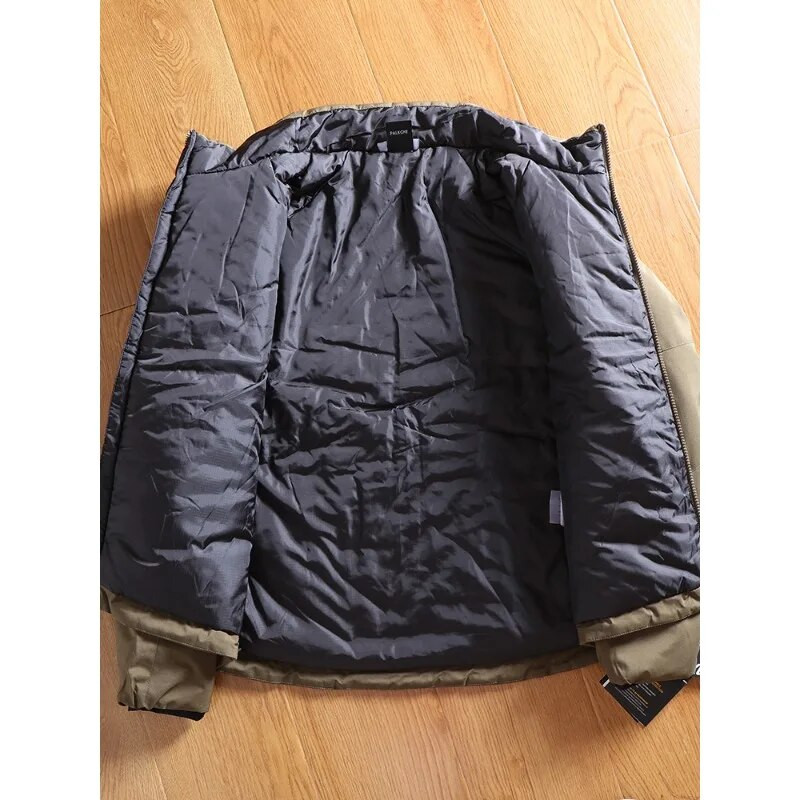 Jachetă militară impermeabilă pentru bărbați, în aer liber, guler suport, rezistentă la vânt, jachetă cu căptușeală caldă, cuplu ușoară, pentru schi