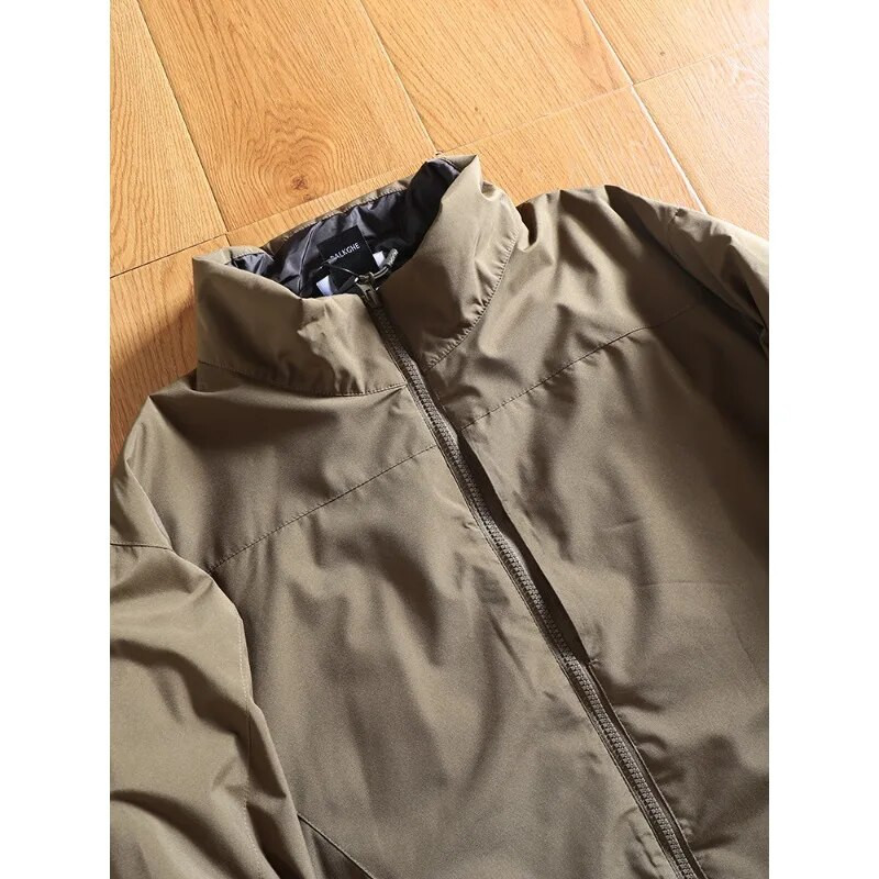 Jachetă militară impermeabilă pentru bărbați, în aer liber, guler suport, rezistentă la vânt, jachetă cu căptușeală caldă, cuplu ușoară, pentru schi