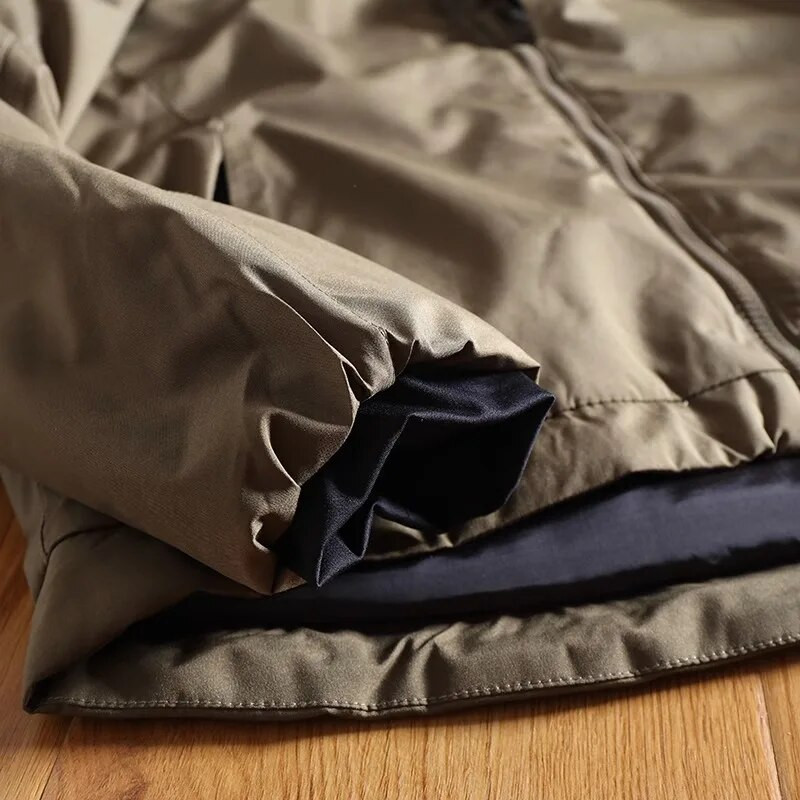 Jachetă militară impermeabilă pentru bărbați, în aer liber, guler suport, rezistentă la vânt, jachetă cu căptușeală caldă, cuplu ușoară, pentru schi