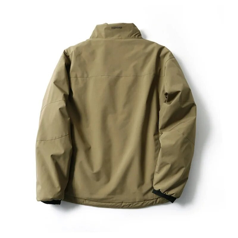 Jachetă militară impermeabilă pentru bărbați, în aer liber, guler suport, rezistentă la vânt, jachetă cu căptușeală caldă, cuplu ușoară, pentru schi