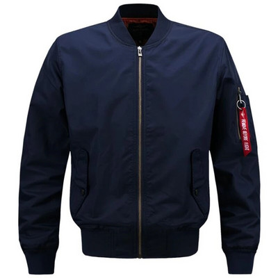 Jednofarebná klasická bomberová bunda Ma1, jarná jeseň, pánska pilotná baseballová bunda, pár, streetwear, stojatý golier, pánsky kabát