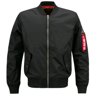 Jednofarebná klasická bomberová bunda Ma1, jarná jeseň, pánska pilotná baseballová bunda, pár, streetwear, stojatý golier, pánsky kabát