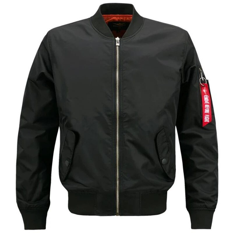 Jednofarebná klasická bomberová bunda Ma1, jarná jeseň, pánska pilotná baseballová bunda, pár, streetwear, stojatý golier, pánsky kabát