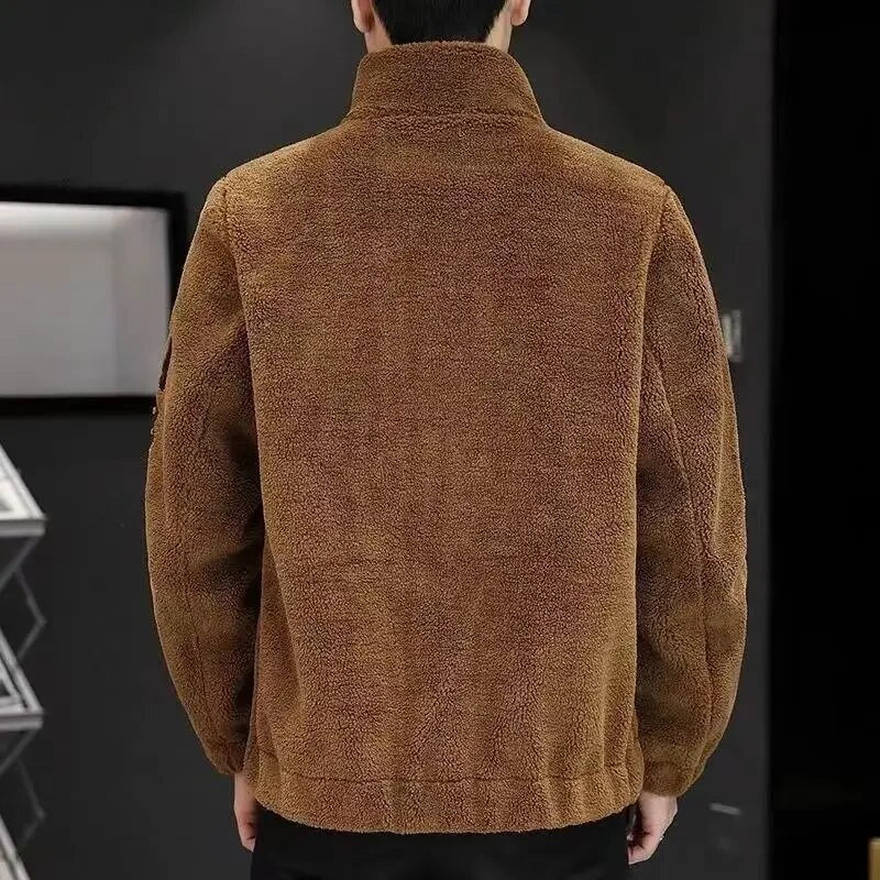 Parkas rövid párnázat bárány kasmír férfi kabát koreai stílusú Férfi párnázott kabátok Ruházat Könnyű Új be- és felsőruházat Hot
