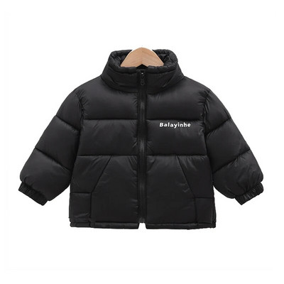 Chlapčenská a dievčenská zimná a zamatová teplá bunda 1-9 rokov, ležérna voľná kórejská verzia páperového kabáta, zahusťovacia, módne detské oblečenie 2023