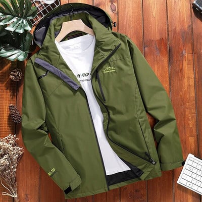 Pánska taktická softshellová bomber bunda s kapucňou, nadrozmerná veľkosť 6XL, 7XL, 8XL, pánska, nepremokavá, s kapucňou, hip-hop, pilotná, vetruodolná