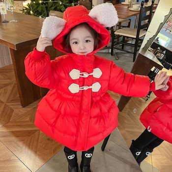 Baby Red Coffee αρνί μαλλί Μίγμα παλτό Parkas Φθινοπωρινά χειμωνιάτικα παλτό Γούνινα μπουφάν για κορίτσια Χαριτωμένο ζεστό μπουφάν Παιδική φόρμα χιονιού Μόδα