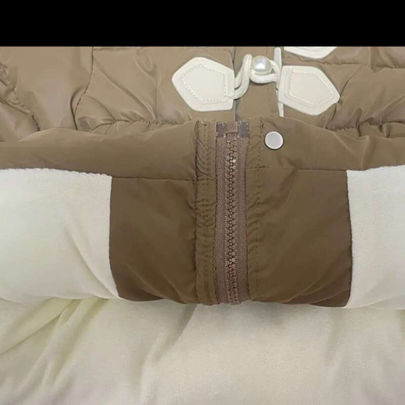 Baby Red Coffee Lamb Wool Blend Parkas kabát Őszi téli kabátok Szőrme dzsekik lányoknak Aranyos meleg dzseki Gyerek hóruha divat