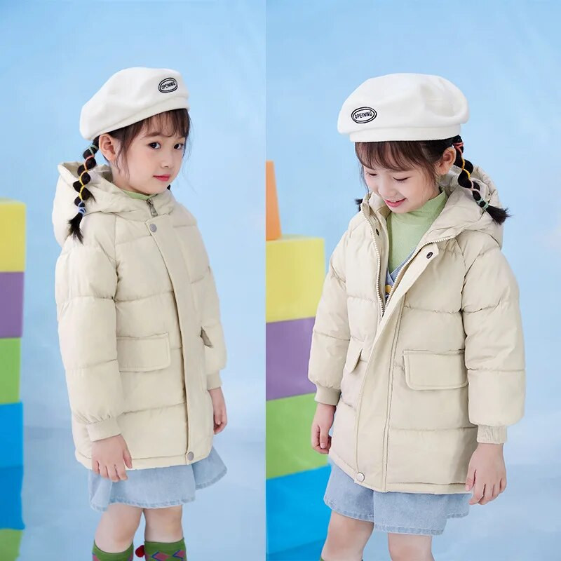 Detská chlapčenská bunda pre batoľatá, zimná teplá páperová bunda pre malé deti, vrchné oblečenie s kapucňou, oblečenie pre dospievajúce dievčatá, ruské dlhé parky 10 rokov