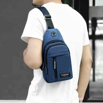 2023 г. Нова многофункционална чанта за гърди Мъжка модна тенденция Оксфордска платнена чанта през рамо Ежедневна водоустойчива чанта в корейски стил