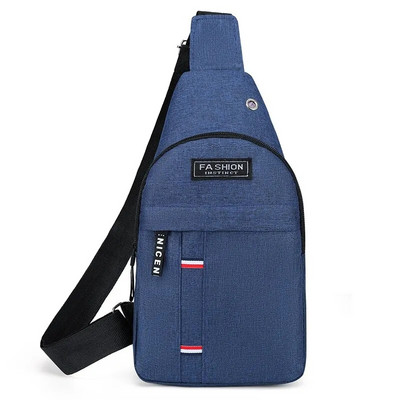 Чанта за гърдите Нова мъжка обикновена найлонова модна водоустойчива чанта през рамо през рамо