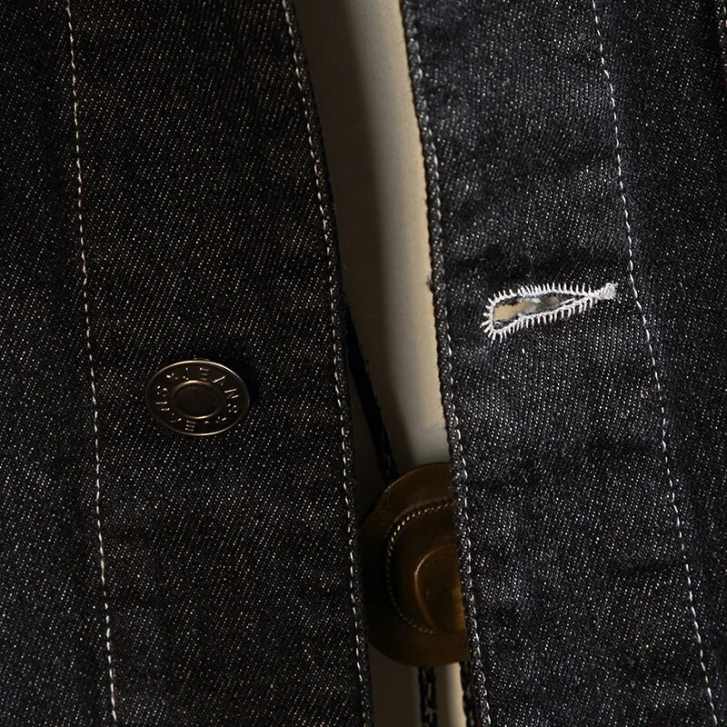 Pánske teplé riflové bundy, zimné, dámske, s veľkými vreckami, golierom a trenčkotom, vrchné oblečenie, módne čierne voľné džínsové kabáty