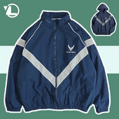 Jachete de vânt cu glugă cu uscare rapidă, pentru bărbați, de primăvară, ocazional, reflectorizante, pentru antrenament pentru pilot, jachetă vintage largi Harajuku pentru bărbați