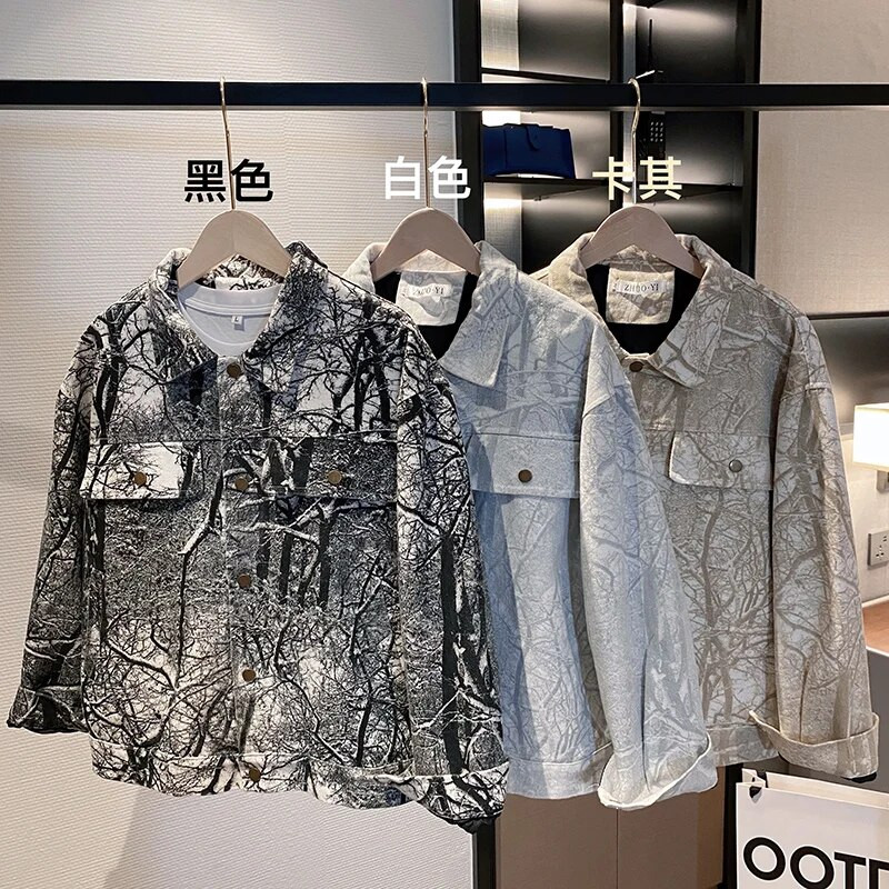 Jesenná džínsová bunda 2022 pre mužov, ležérna, spoločenská, streetwear, vrchné oblečenie, móda, voľná streetwear, spoločenská vetrovka, kabát pre mužov