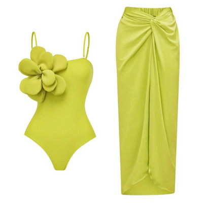 2024 New Flower Costum de baie dintr-o bucată de lux pentru femei Costume de baie Monokini Body Costum de baie Costum de baie Curea Plajă Wear Costume de vară