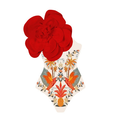 2024 New Flower Costum de baie dintr-o bucată de lux pentru femei Costume de baie Monokini Body Costum de baie Costum de baie Curea Plajă Wear Costume de vară