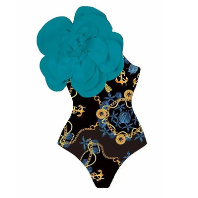 2024 New Flower Costum de baie dintr-o bucată de lux pentru femei Costume de baie Monokini Body Costum de baie Costum de baie Curea Plajă Wear Costume de vară
