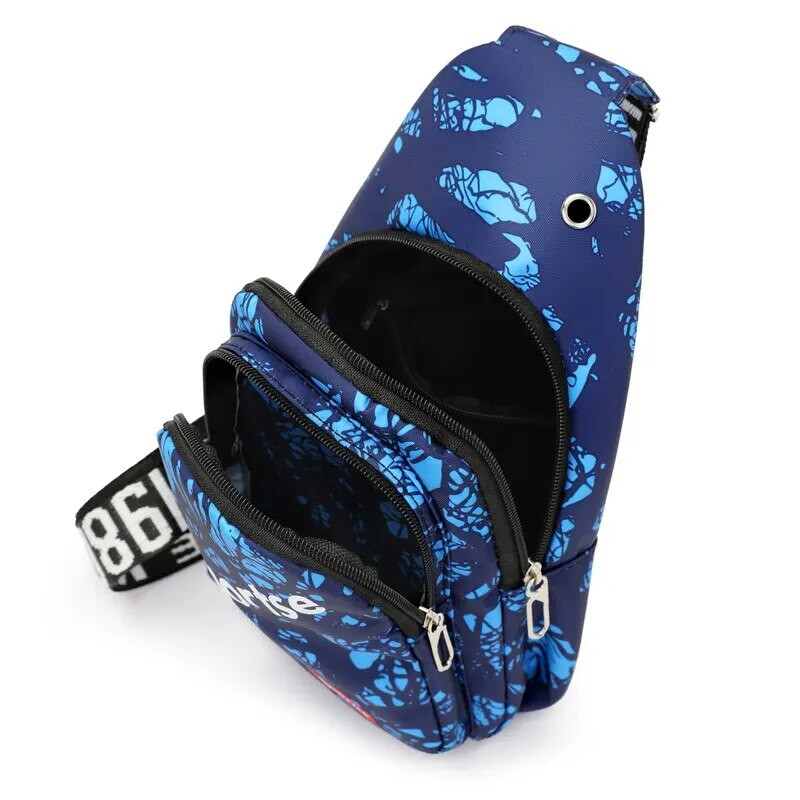 Ανδρική τσάντα στήθους Letter 2023 Νέα ψηφιακή φαρδιά λωρίδα ώμου Τσάντα χιαστί για εξωτερική αθλητική τσάντα ώμου