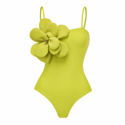 2024 Set de bikini cu flori 3D, cu acoperire, costum de baie de lux pentru femei, costum de baie cu flori sexy, talie înaltă, monokini, Desire, costum de baie