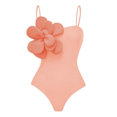 2024 Set de bikini cu flori 3D, cu acoperire, costum de baie de lux pentru femei, costum de baie cu flori sexy, talie înaltă, monokini, Desire, costum de baie