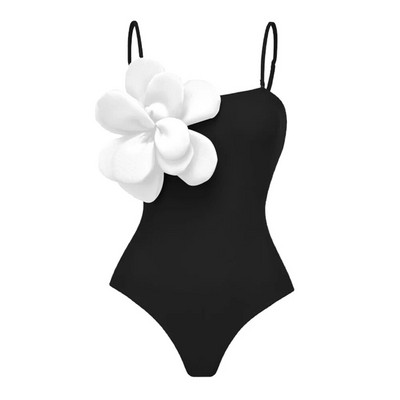 2024 Set de bikini cu flori 3D, cu acoperire, costum de baie de lux pentru femei, costum de baie cu flori sexy, talie înaltă, monokini, Desire, costum de baie