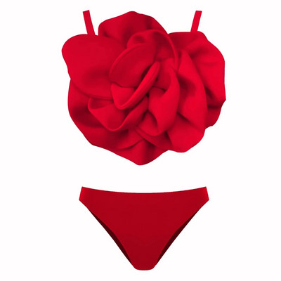 2024 Set de bikini cu flori 3D, cu acoperire, costum de baie de lux pentru femei, costum de baie cu flori sexy, talie înaltă, monokini, Desire, costum de baie
