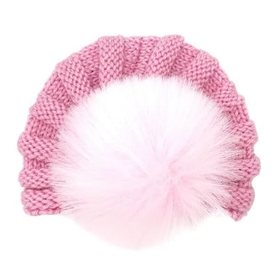 Căciulă de iarnă tricotată pentru fete Bonnet de culoare bomboană Enfant Beanie Turban Pălării Căciulă pentru nou-născut pentru băieți Accesorii