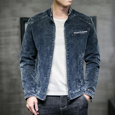 Jachetă de blugi Moda bărbați Jachete de blugi pentru bărbați Jachetă de blugi pentru bărbați, îmbrăcăminte din bumbac, de înaltă calitate, primăvară, toamnă, 206