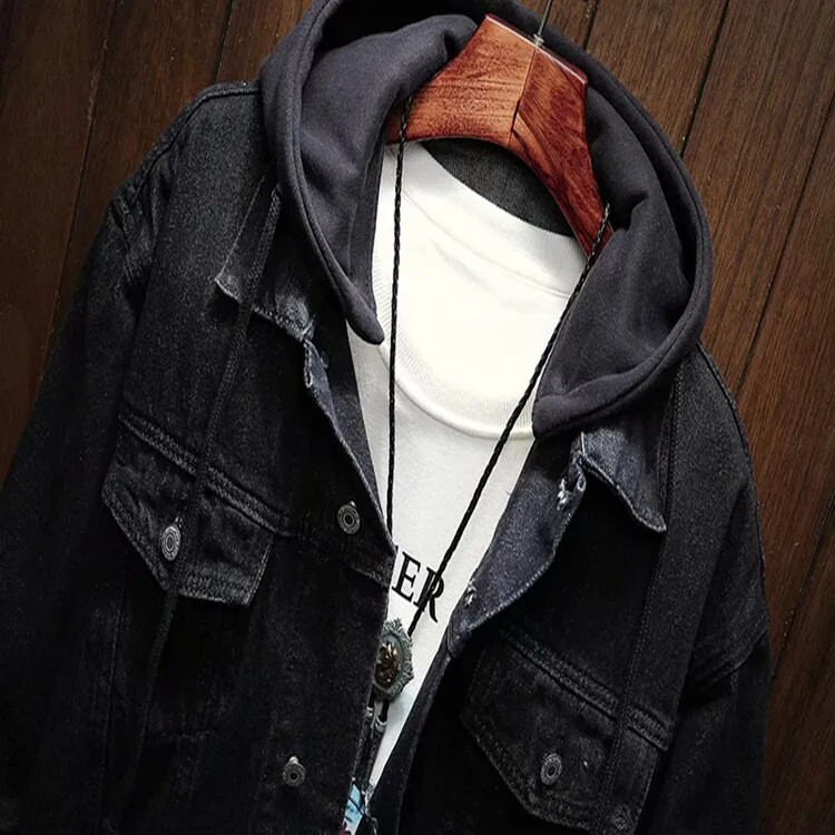 Jeseň zima 2020 Móda nová pánska džínsová bunda pre teenagerov, trend klopový retro kórejský mládežnícky módny slim džínsový kabát pre mužov