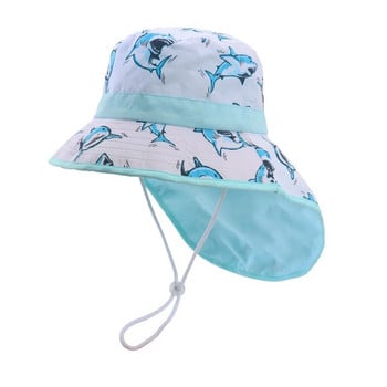Нова панама, лятна бебешка шапка с кофа за момчета, момичета, анимационни детски плажни шалове, шапка с широка периферия, UV защита, външна шапка за слънце