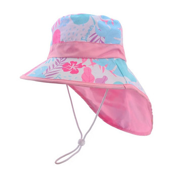 Нова панама, лятна бебешка шапка с кофа за момчета, момичета, анимационни детски плажни шалове, шапка с широка периферия, UV защита, външна шапка за слънце