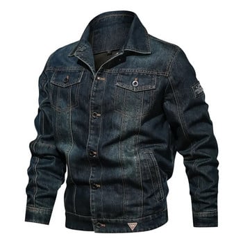 Ανδρικό τζιν μπουφάν Trendy Fashion Ripped Denim Jacket Outwear Jean Jackets Ανδρικά Bomber Windbreaker Cowboy Coats Plus Size 6XL