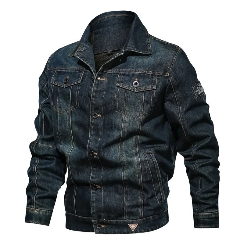 Meeste teksajakk Trendikas moodne lõhki teksajakk Outwear Jean jakid Meeste Bomber Windbreaker Cowboy mantlid Suures suuruses 6XL