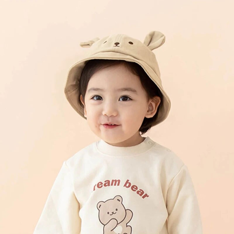 Vasarinė kūdikių kepurė nuo saulės vaikams lauko triušio ausų paplūdimio kepuraitės berniukui mergaitei Panamos kepurė Unisex paplūdimio kepurė nuo saulės 3–24 mėn.