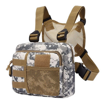 Tactics Vest Bag Streetwear Punck Chest Bag Модна преносима многофункционална оксфордска чанта с много джобове Водоустойчива за бягане Пътуване