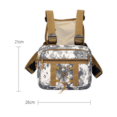 Tactics Vest Geantă Streetwear Punck Piept Geantă Moda Oxford portabilă Multifuncțională Multi-buzunare Impermeabil pentru alergare Călătorii