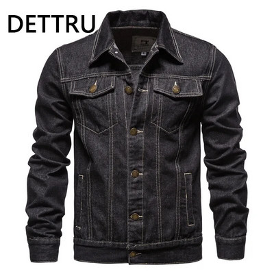 Pánska ležérna jednoradová džínsová bunda s krátkym rukávom, pánska módna slim fit kvalitná pánska bunda, jar 2022