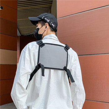 Млади мъже Chest Rig Packs Модна платнена мъжка чанта Функционални гърди чанти за мъже Street Boy Hip-Hop Tactical Vest Bag