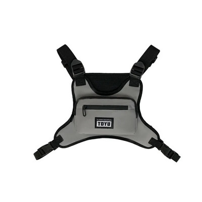 Mladí muži, náprsné tašky, módne plátené pánske tašky, funkčné náprsné tašky pre mužov, pouličné chlapčenské hip-hopové taktické vesty