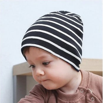 Модни едноцветни детски шапки Прохождащо бебе Момче Момиче Бебешки памук Меки топли наушници Шапка Шапка Зимна плетена шапка за новородено