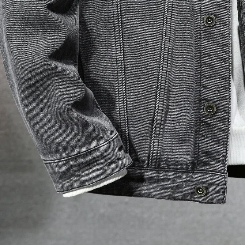 Pánska značková bunda s krátkym rukávom, veľkosť 5XL, 6XL, 7XL, nová, jesenná, v retro štýle, s džínsami, módnym ležérnym bavlneným kovbojským kabátom.