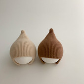 Detská ochrana sluchu, teplá detská pletená čiapka, mäkká detská čiapka pre dievčatá a chlapcov, novorodenecká čiapka, detská čiapka, rekvizity pre novorodencov