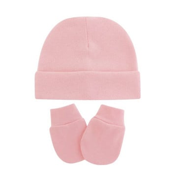 Бебешка шапка Комплект ръкавици Момче Момиче Топли памучни детски шапки Боне за новородени Бебета Реквизит за фотография